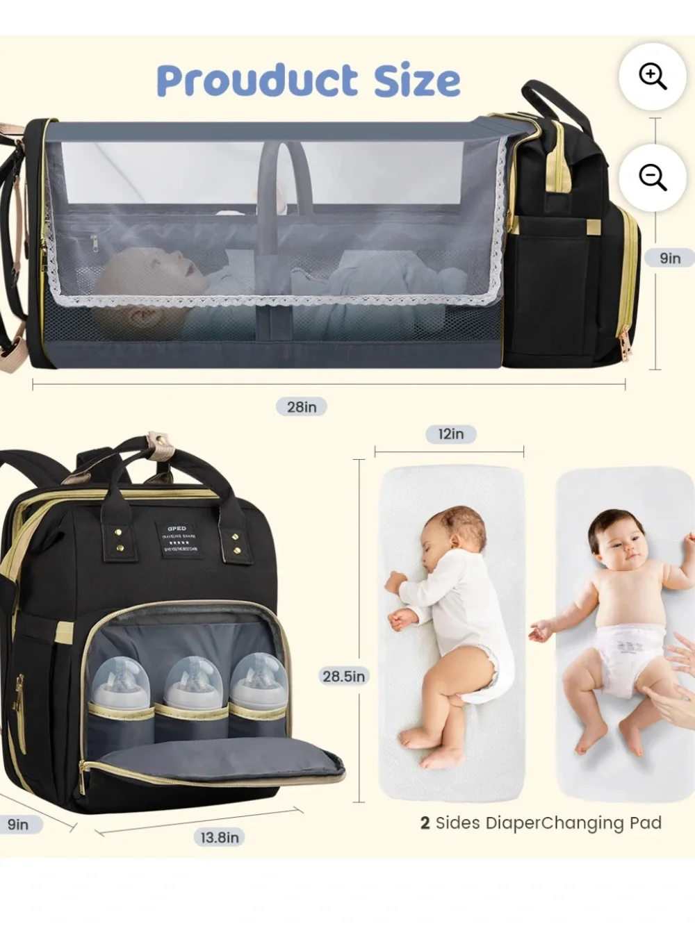 GPED Diaper Bookbag